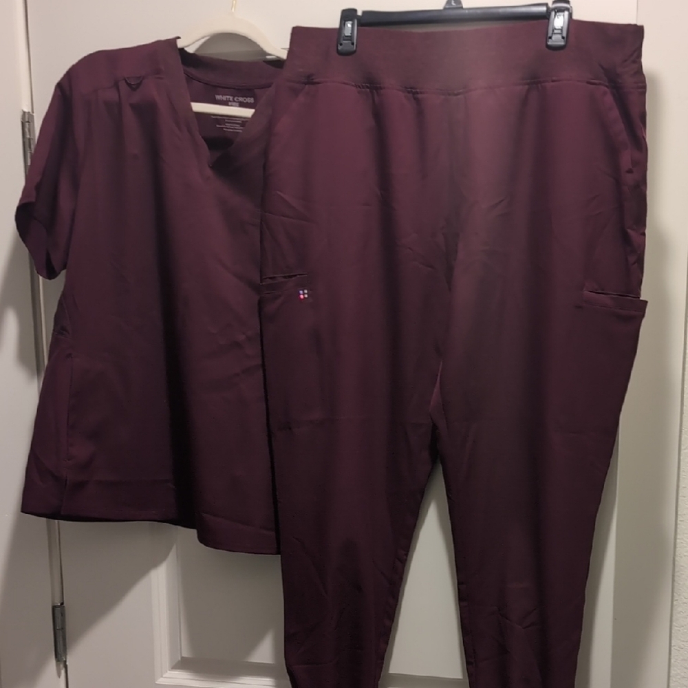 White Cross Red Track Pants & Joggers
